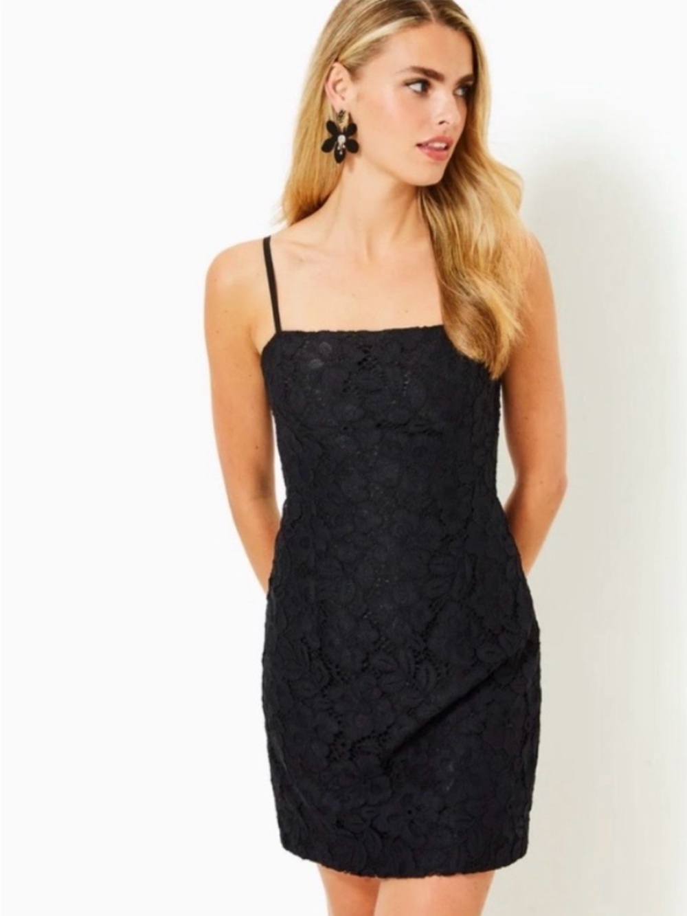Lilly Pulitzer Maret Lace in Noir EUC